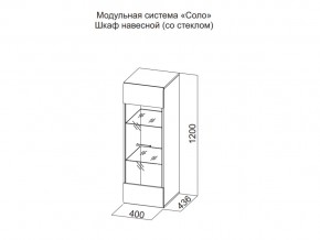 Шкаф навесной (со стеклом) в Нижнем Тагиле - nizhnij-tagil.magazin-mebel74.ru | фото